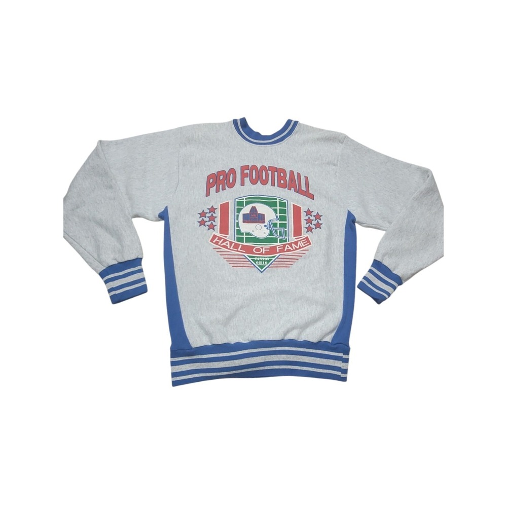 Vintage 80s 90s Artex Pro Football Hall‎ of Fame Sweatshirt Size Medium BD